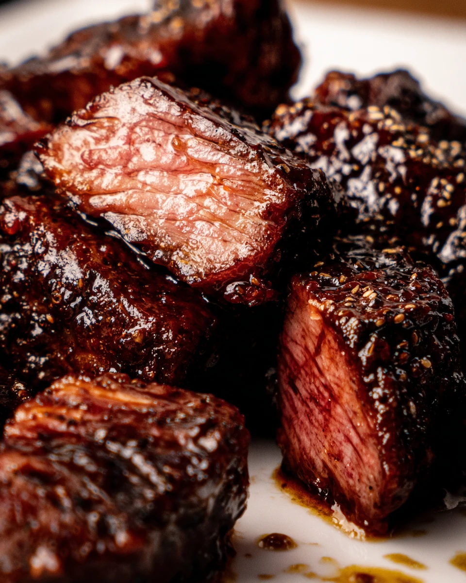 Sweet and Sticky Steak Bites