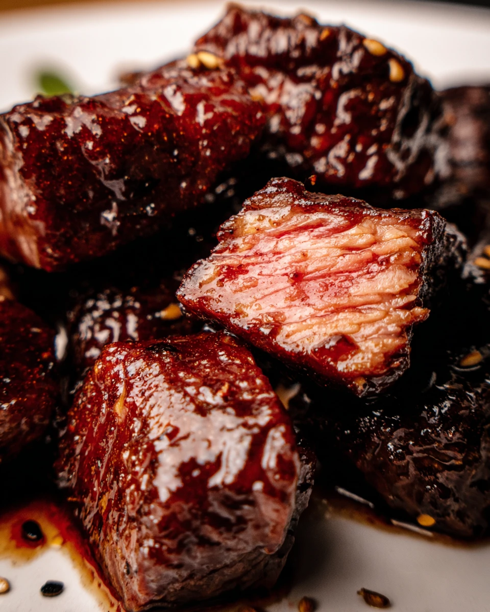 Sweet and Sticky Steak Bites