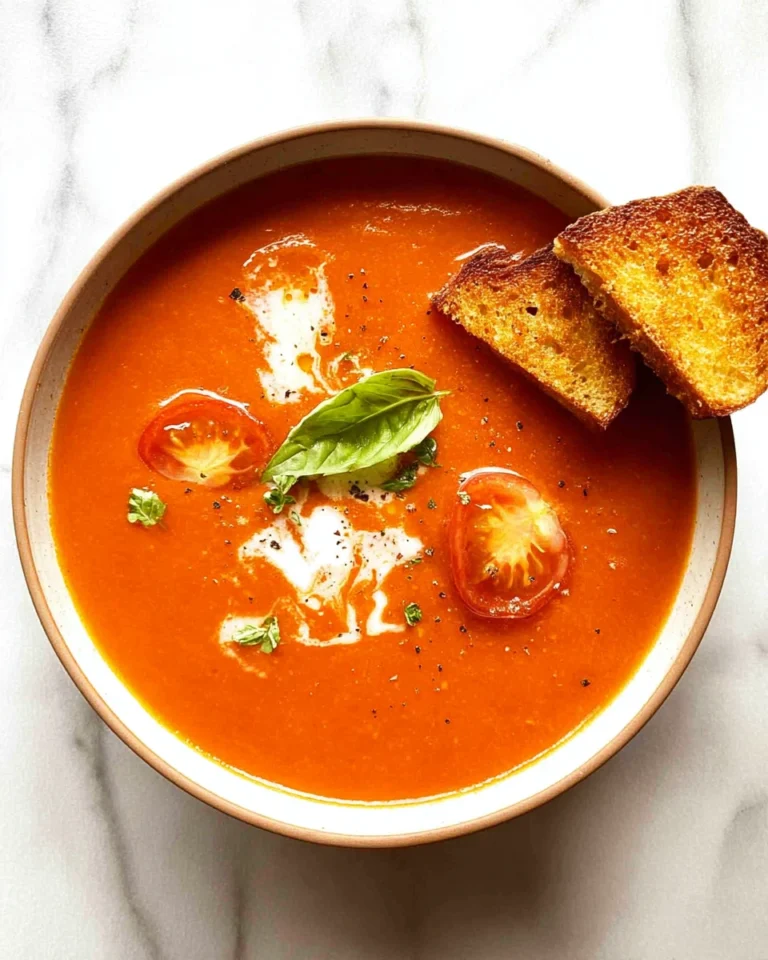 Tomato Soup with Fresh Tomatoes