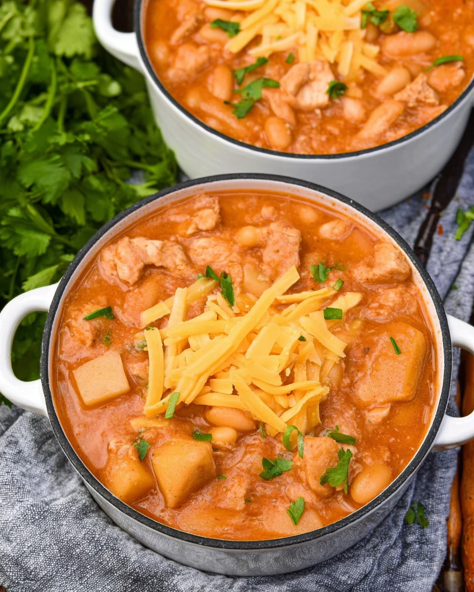 White Cheddar Apple Chicken Chili