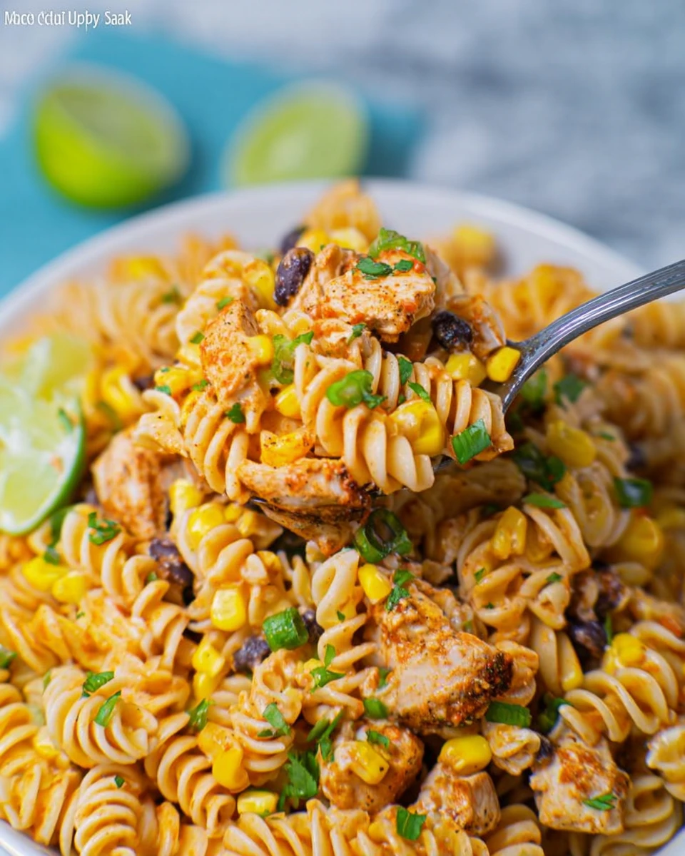 Zesty Chicken Enchilada Pasta Salad