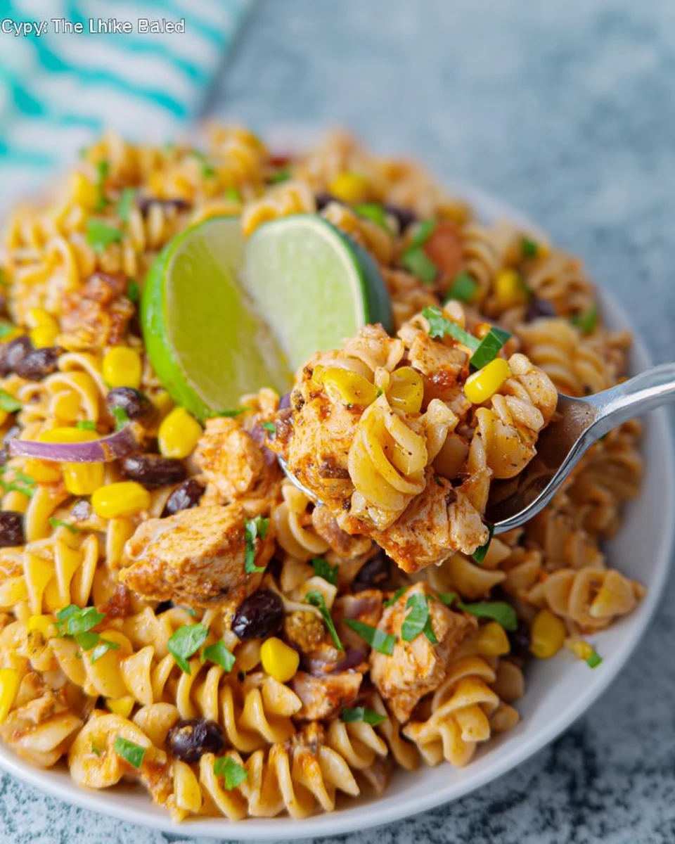 Zesty Chicken Enchilada Pasta Salad