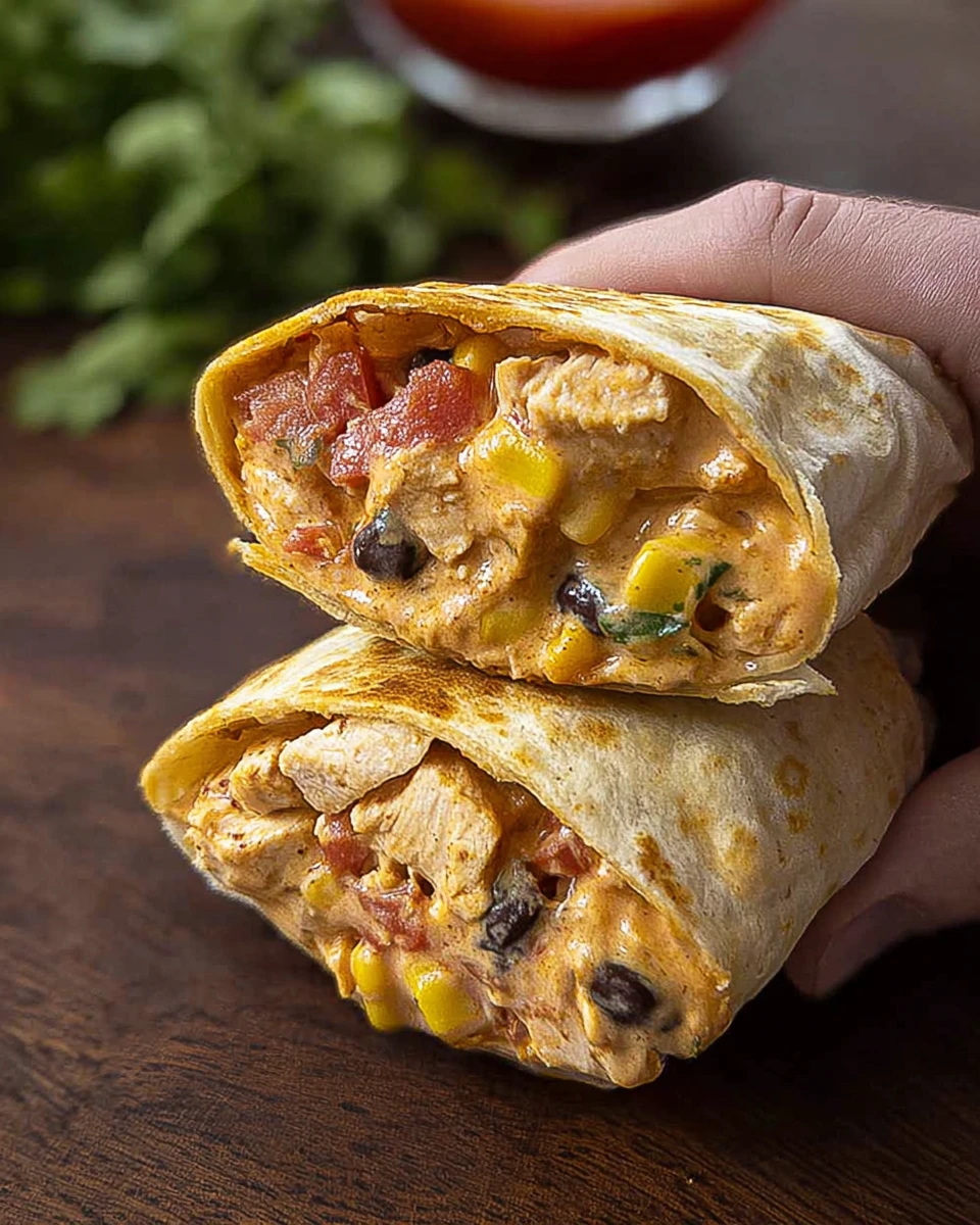 Air Fryer Southwest Chicken Burritos