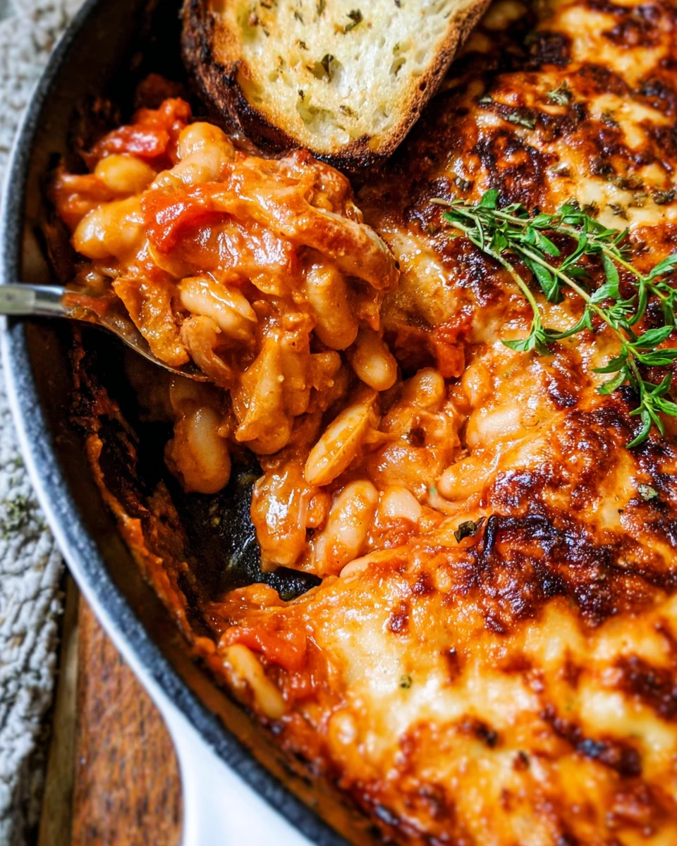 Cheesy White Bean Tomato Bake