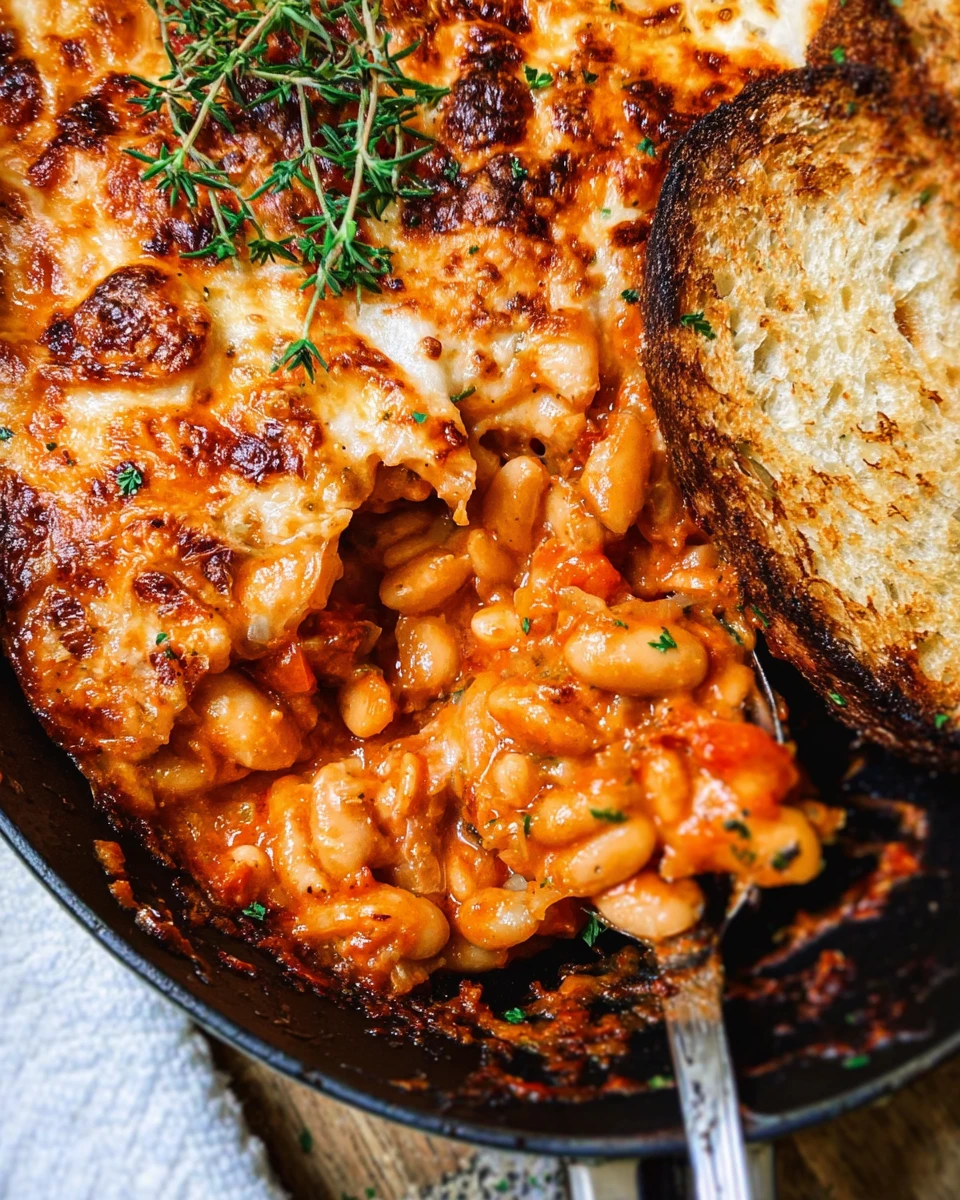Cheesy White Bean Tomato Bake