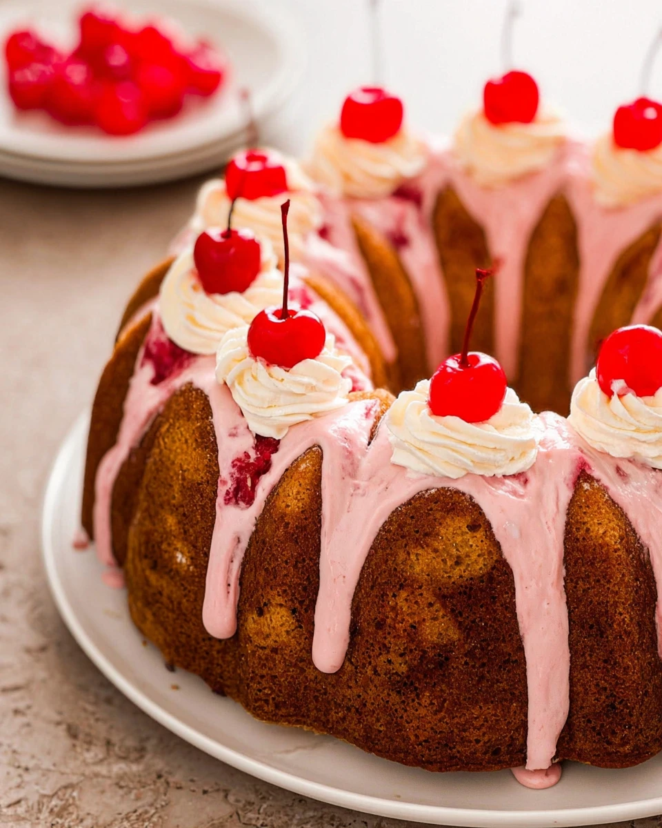 Cherry Almond Bundt Cake