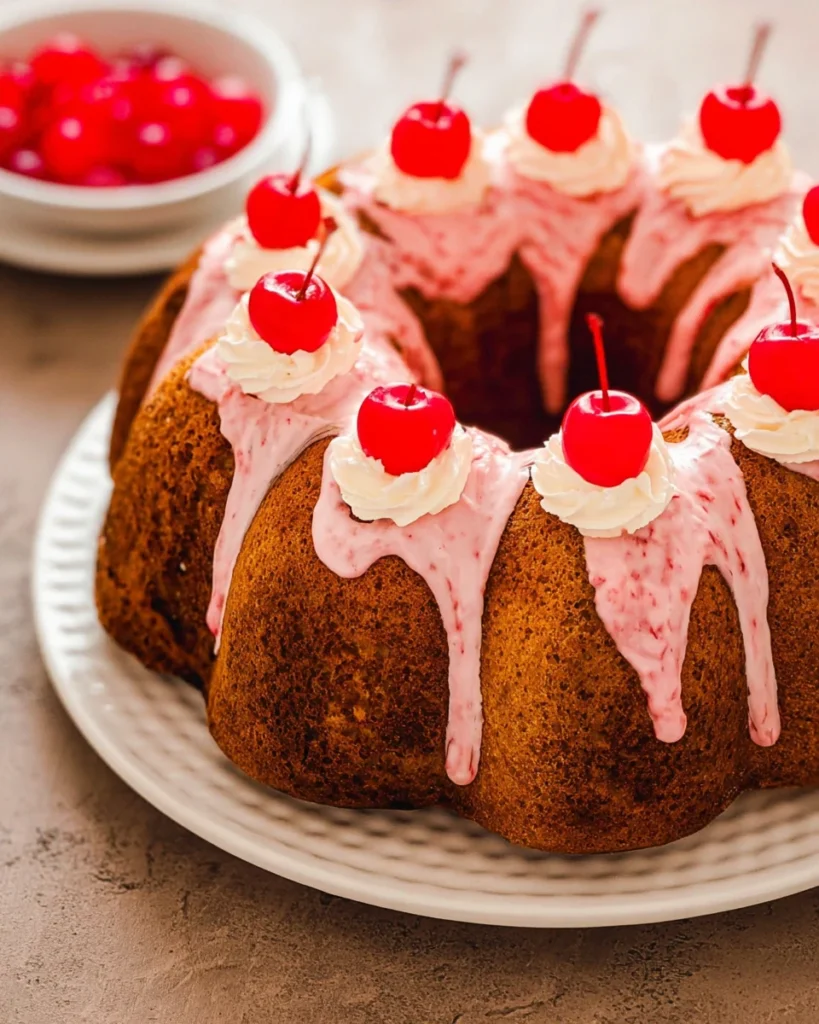 Cherry Almond Bundt Cake