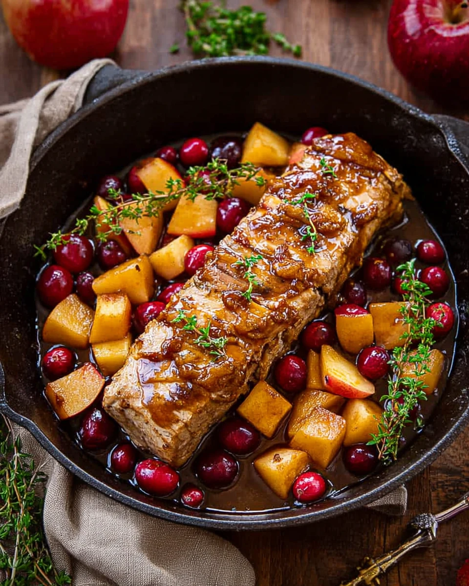 Cranberry Apple Pork Tenderloin