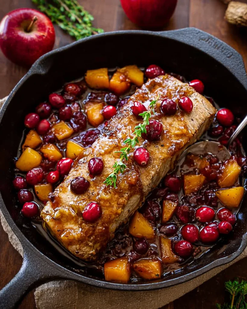 Cranberry Apple Pork Tenderloin