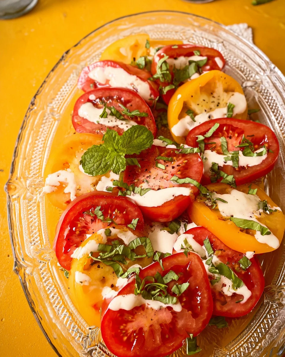 Creamy Backyard Tomato Salad