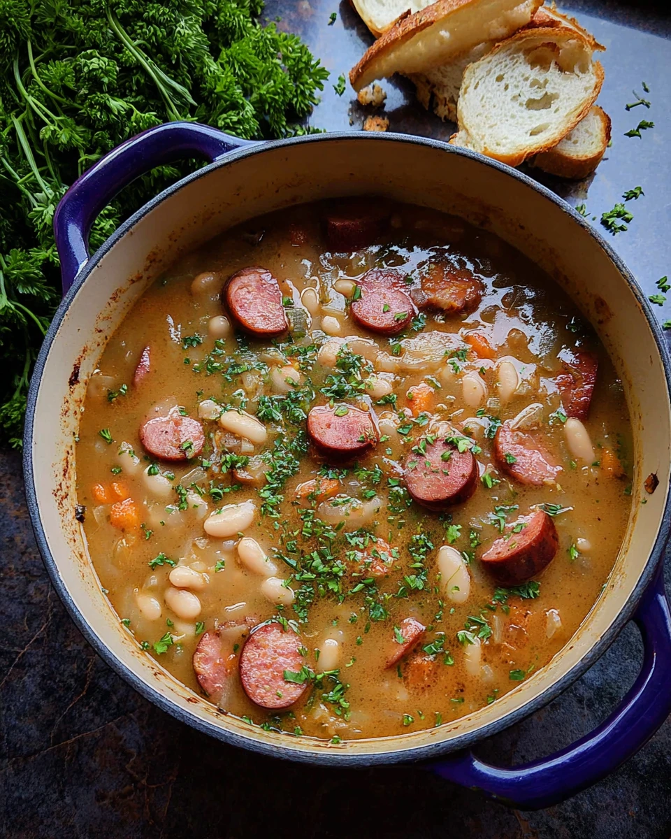 Creamy Bean Soup With Kielbasa