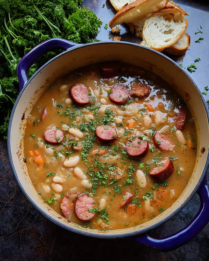 Creamy Bean Soup With Kielbasa