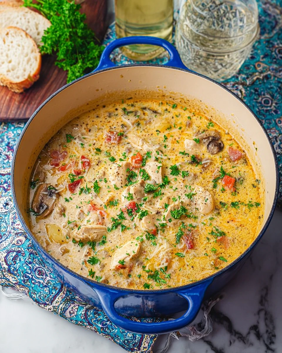 Creamy Chicken Stew with Bacon & Parmesan
