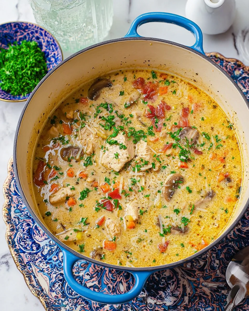 Creamy Chicken Stew with Bacon & Parmesan