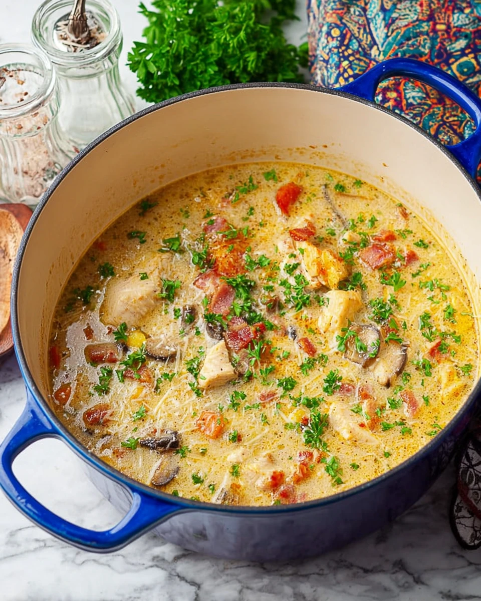Creamy Chicken Stew with Bacon & Parmesan