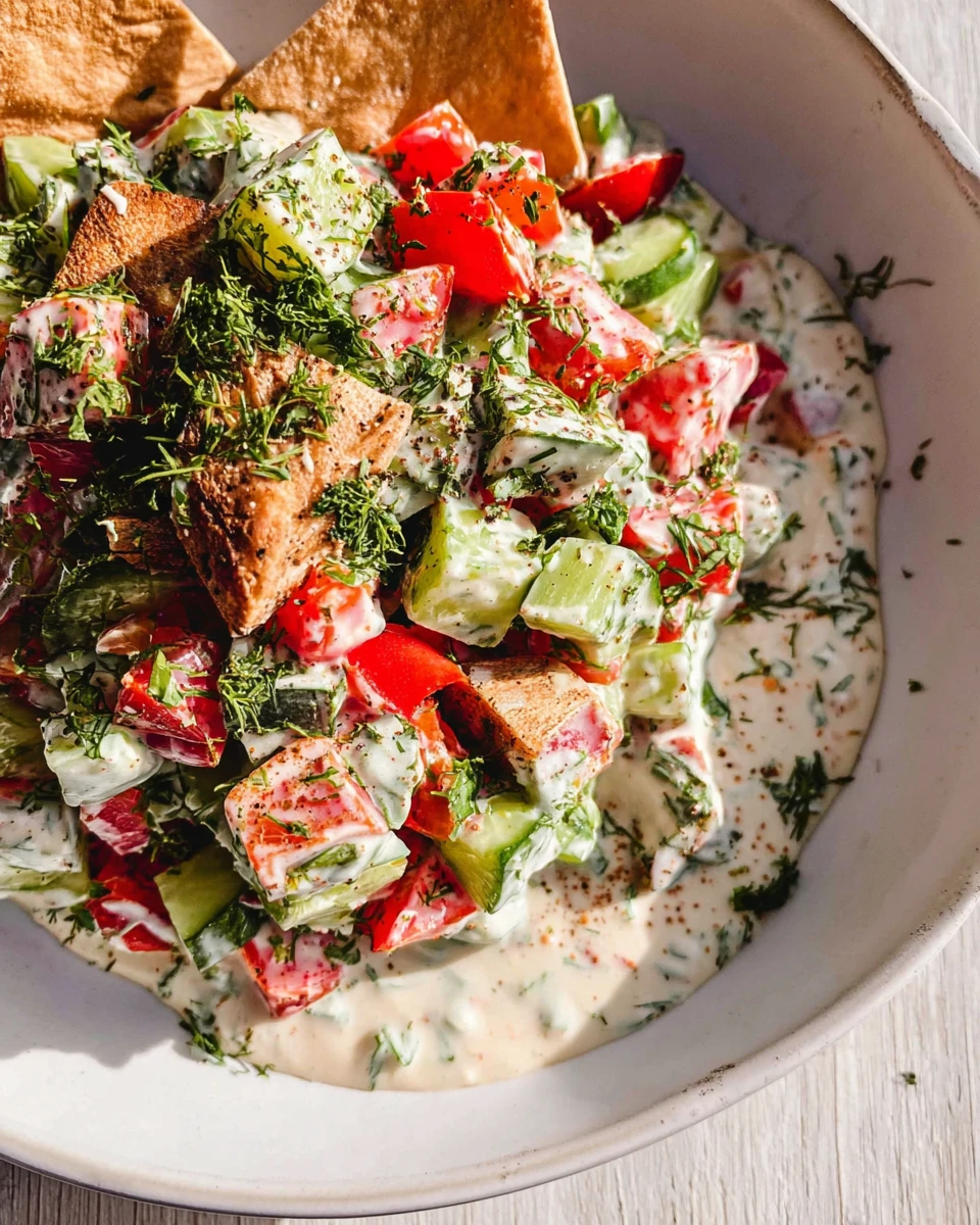 Creamy Herby Tahini Ranch Dressing with a Simple Middle Eastern Chopped Salad