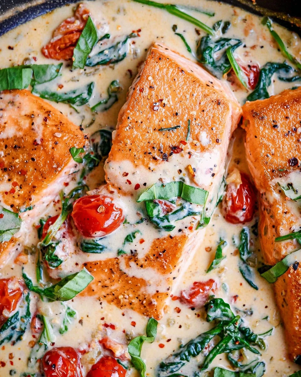Quick Creamy Tuscan Salmon Dinner
