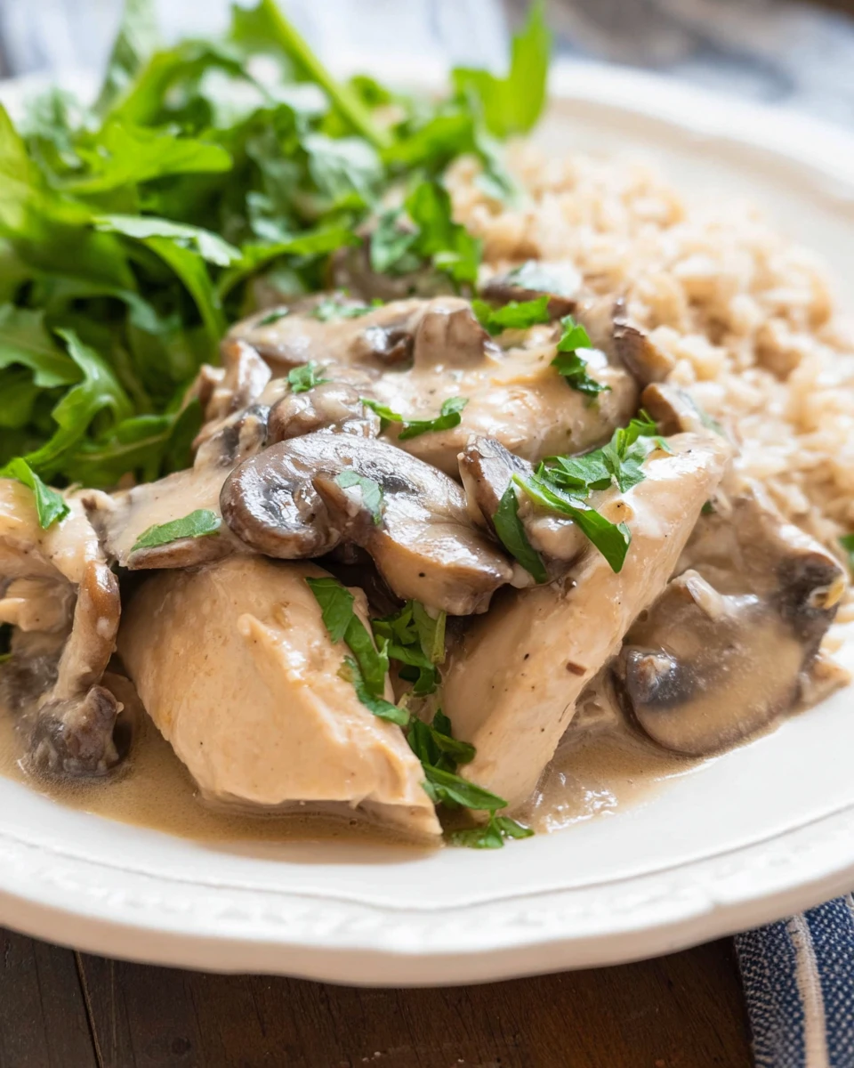 Crockpot Cream of Mushroom Chicken