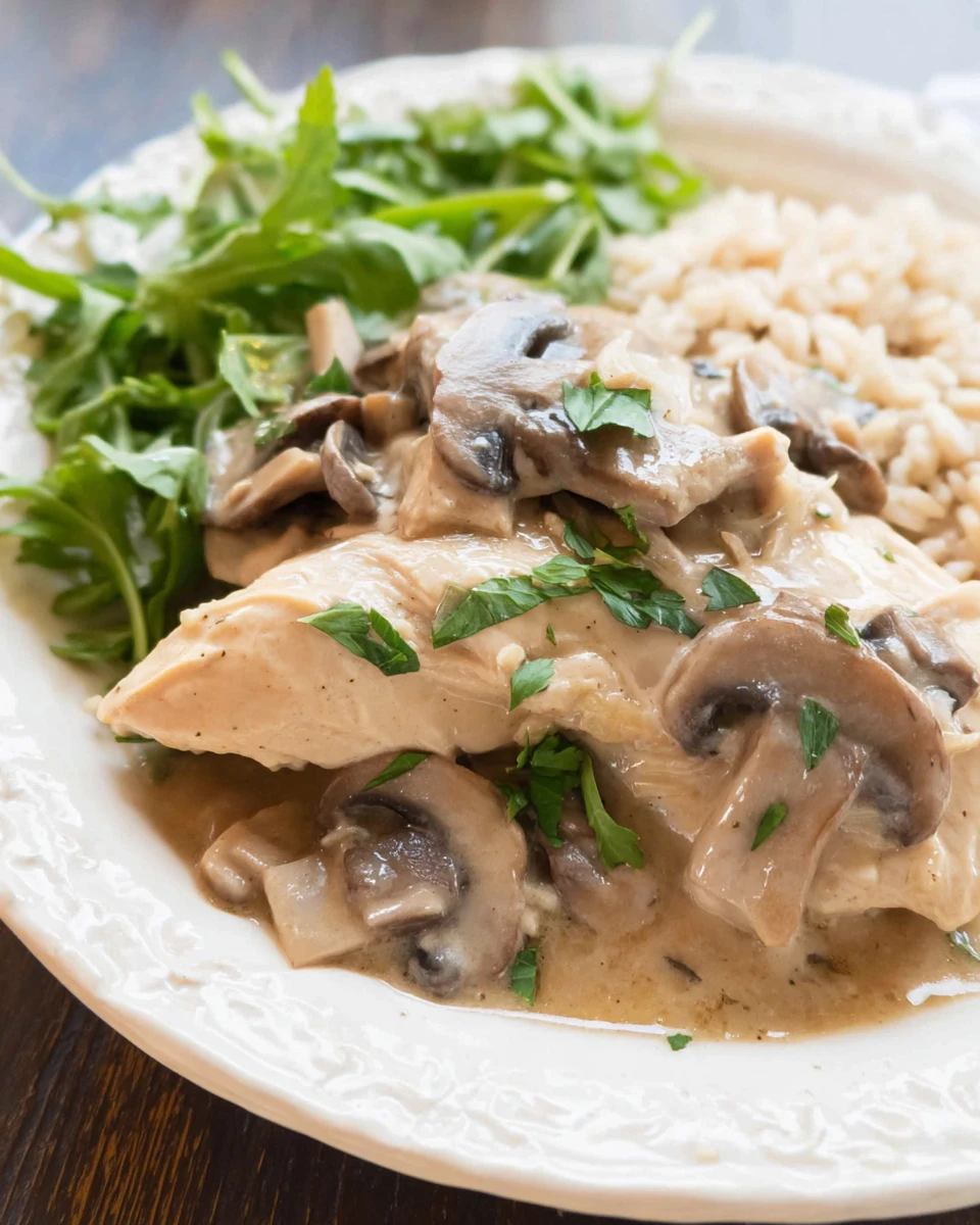 Crockpot Cream of Mushroom Chicken