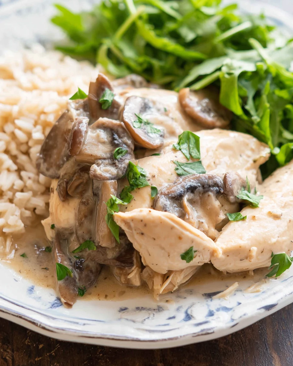 Crockpot Cream of Mushroom Chicken