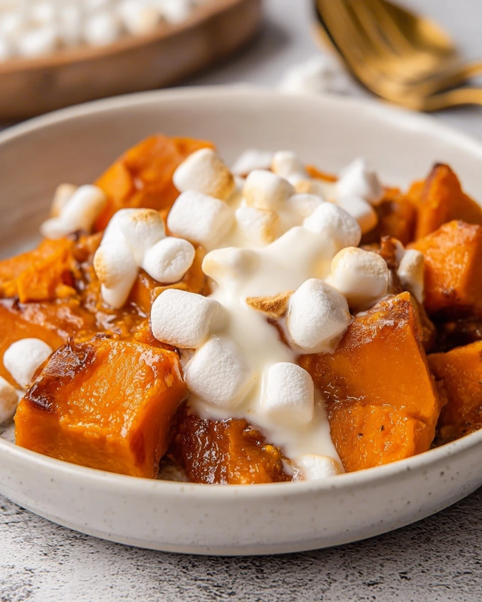 Crockpot Sweet Potatoes with Marshmallows