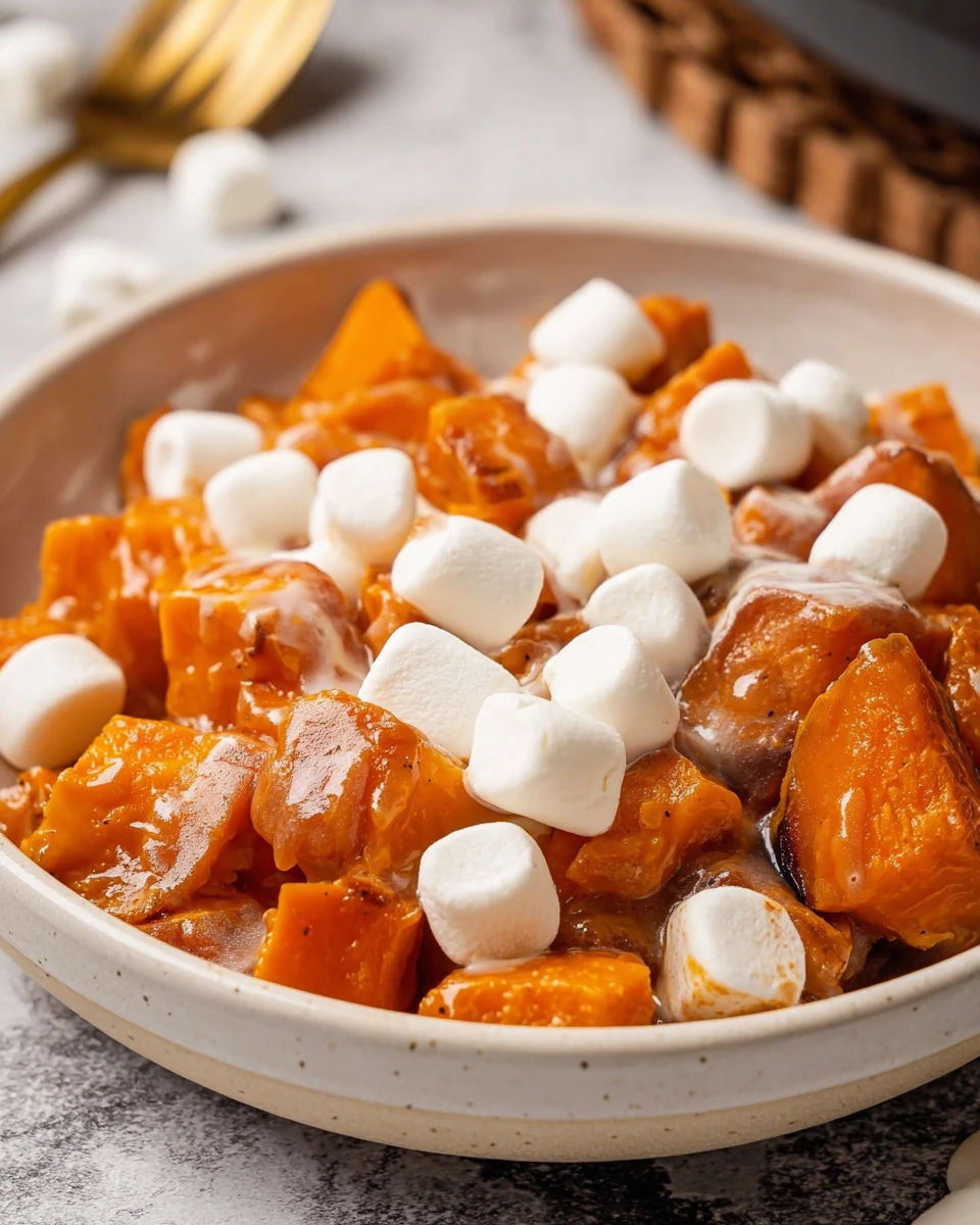 Crockpot Sweet Potatoes with Marshmallows