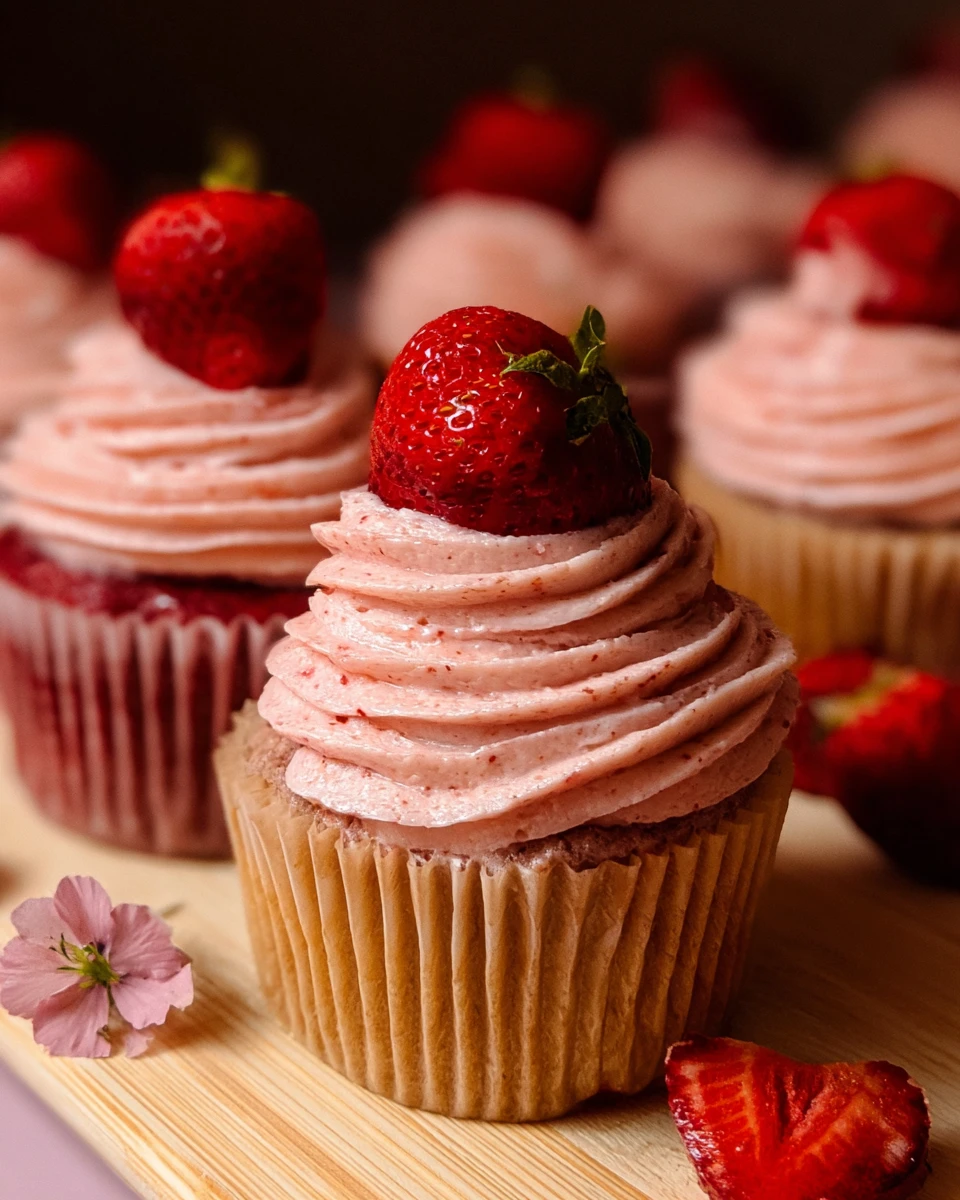 Fresh Strawberry Cupcakes
