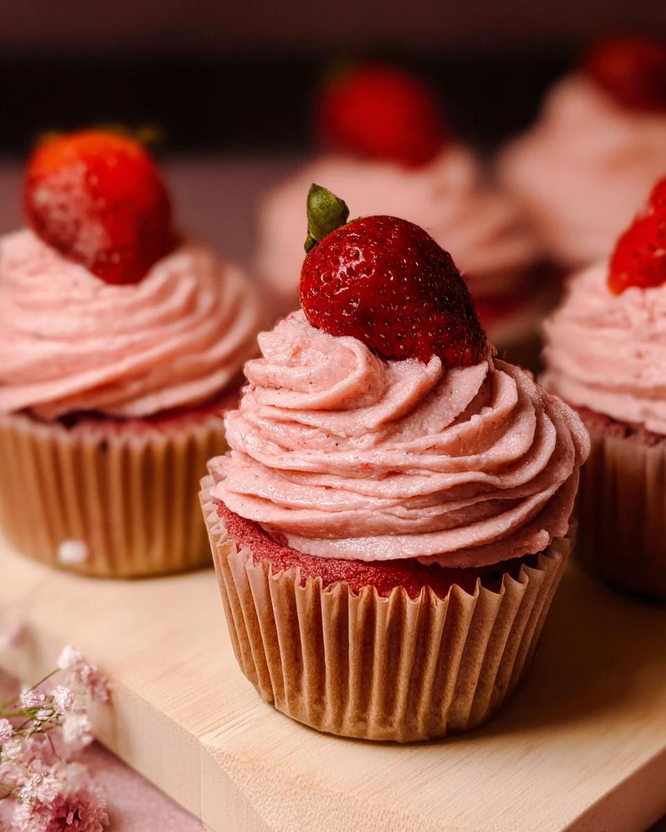 Fresh Strawberry Cupcakes
