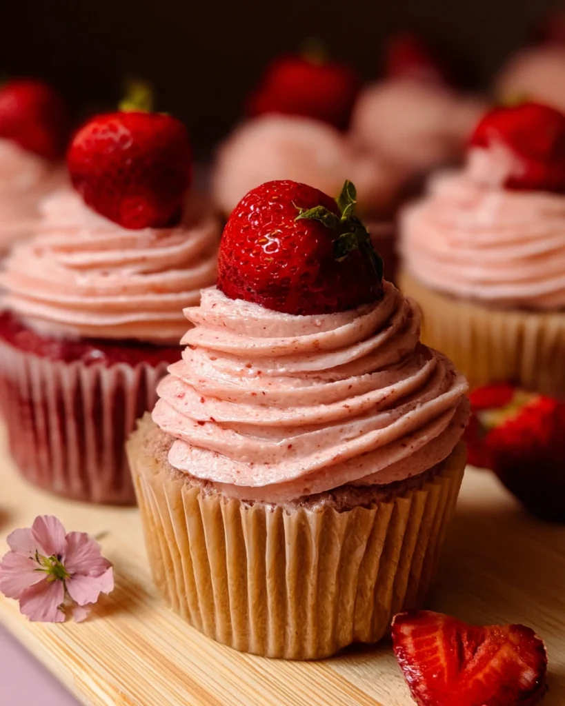 Fresh Strawberry Cupcakes