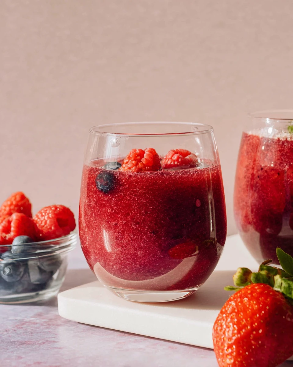 Frozen Raspberry Prosecco Sangria