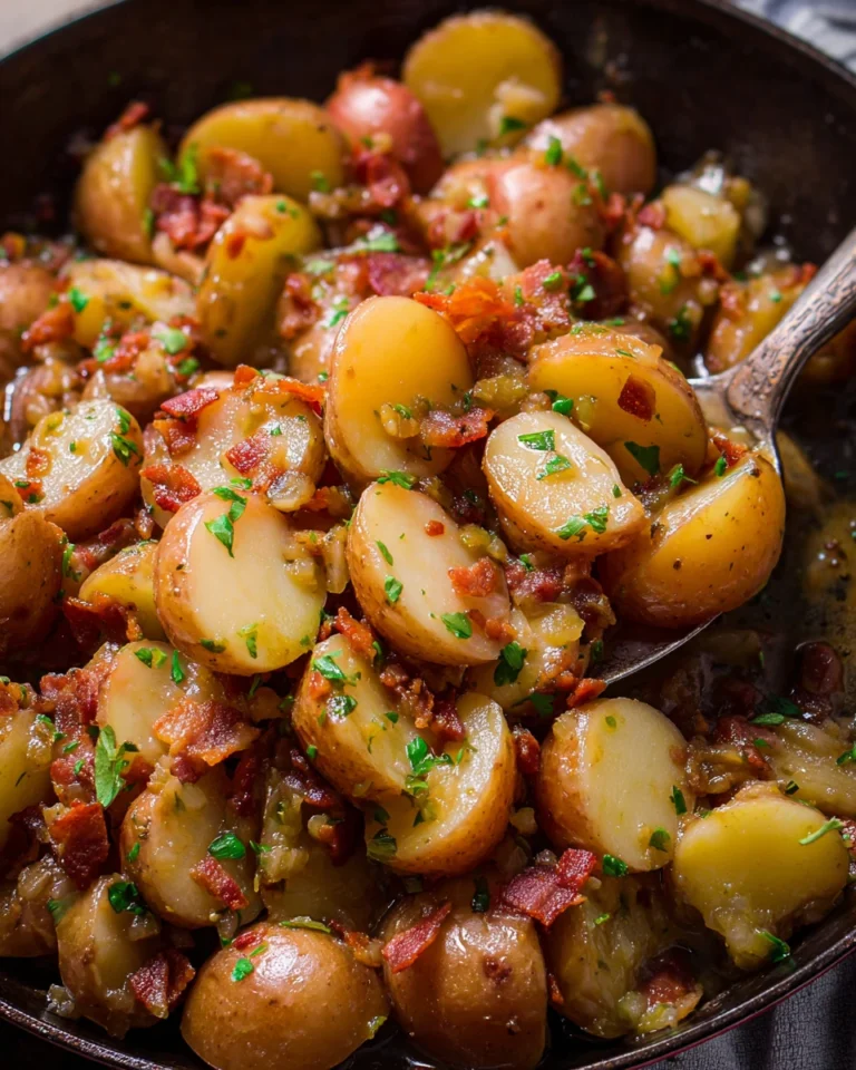 German Potato Salad with Warm Bacon Vinaigrette