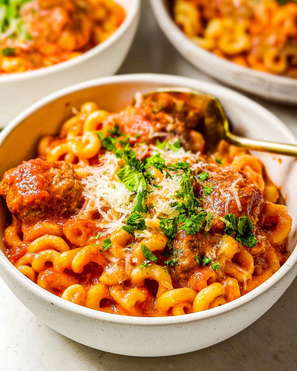 Homemade SpaghettiOs with Meatballs