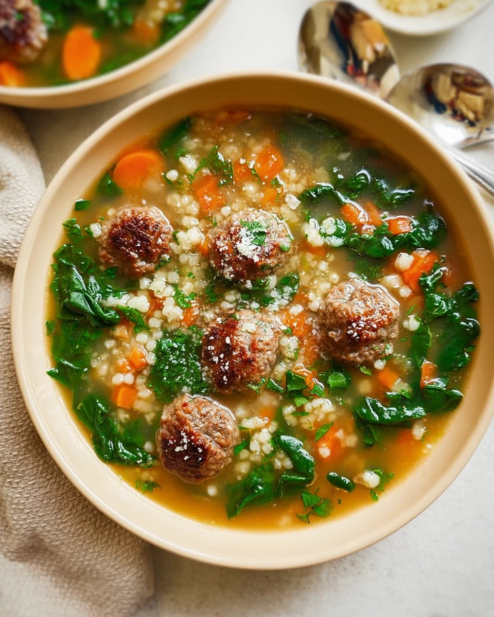Italian Wedding Soup (Mini Meatballs)