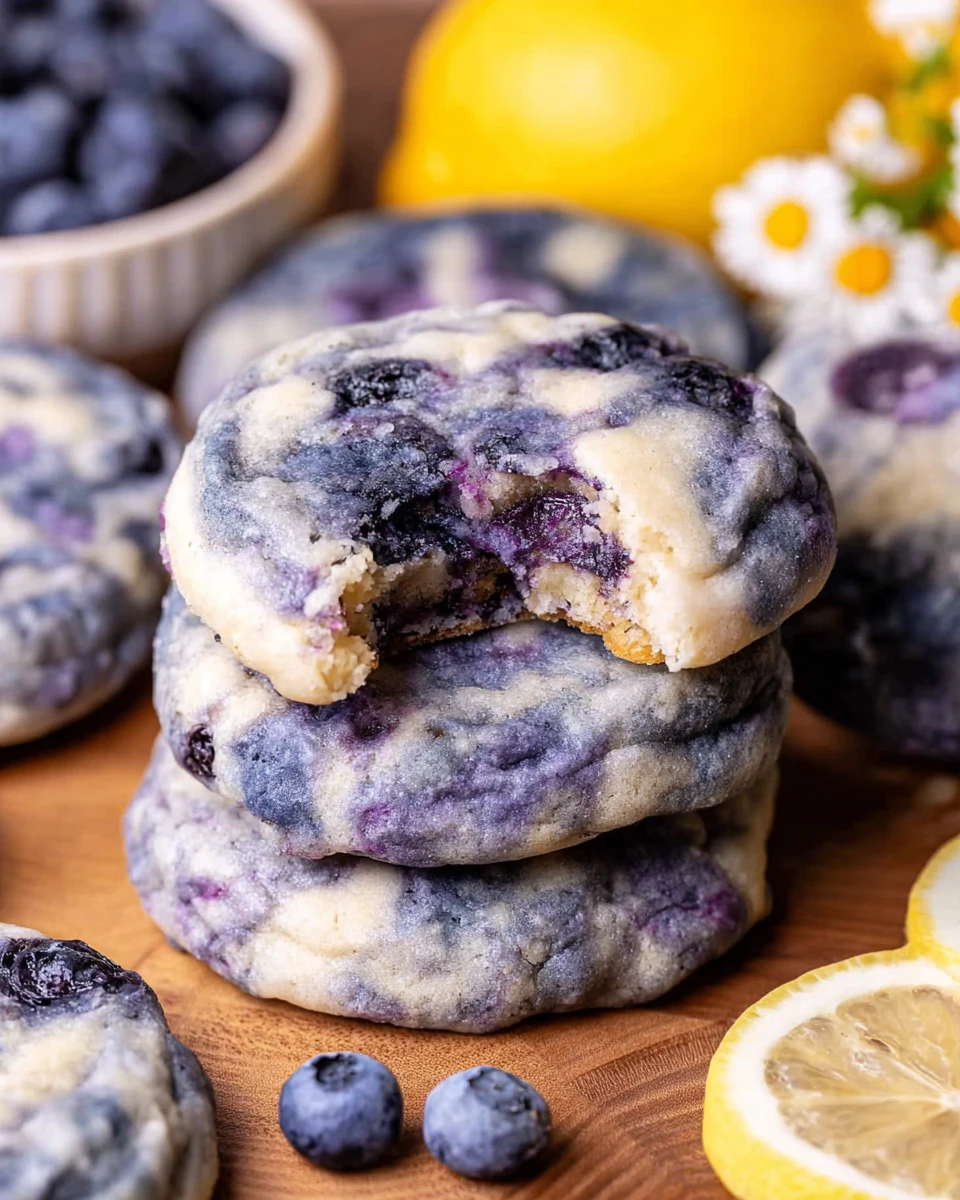 Lemon Blueberry Cheesecake Cookies