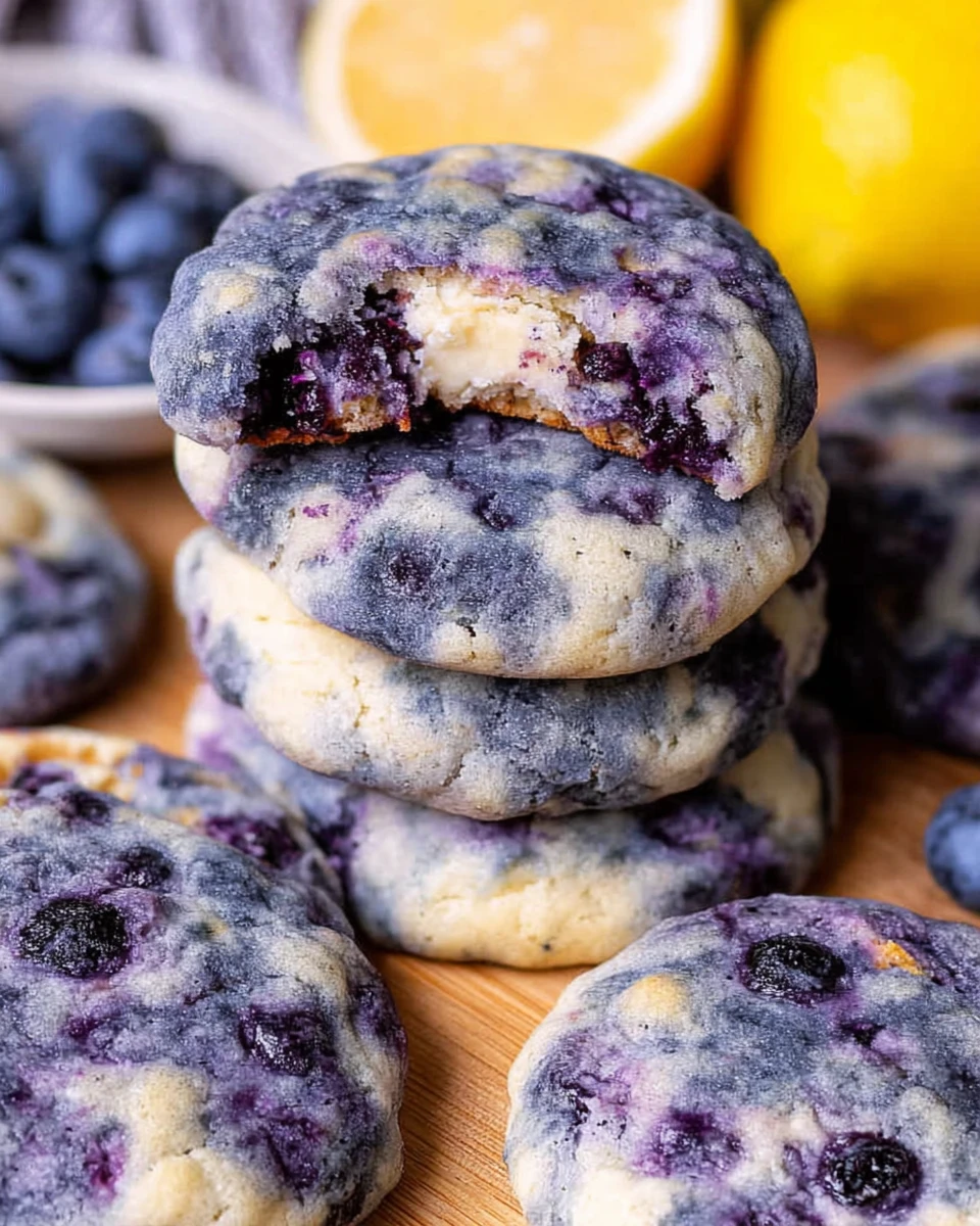 Lemon Blueberry Cheesecake Cookies