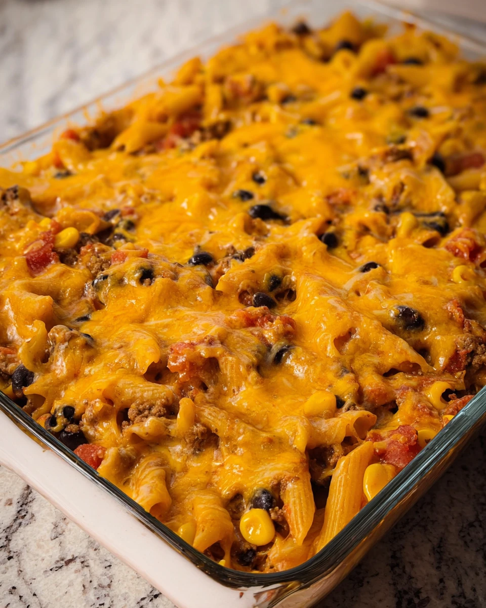 No-Boil Taco Pasta Bake