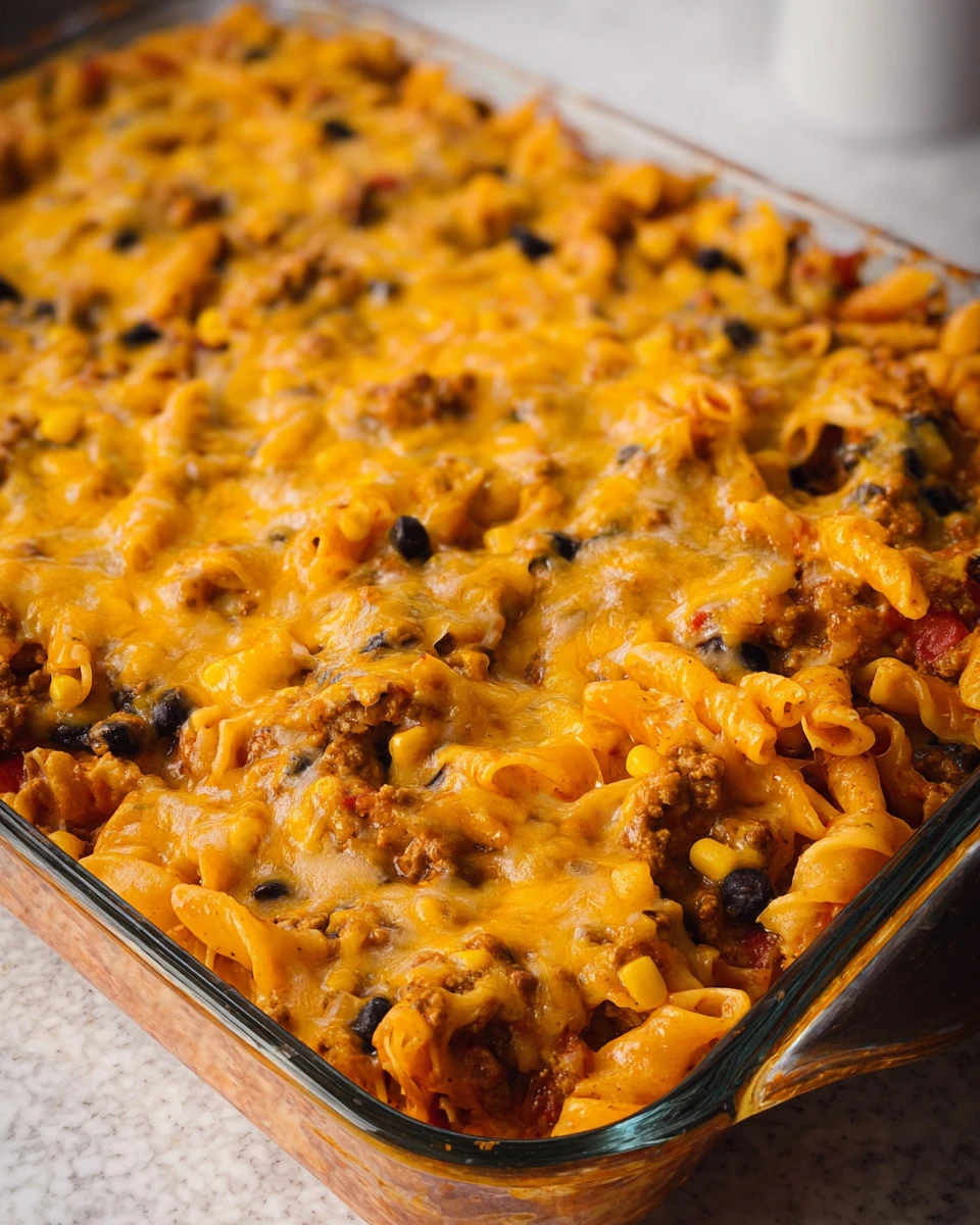 No-Boil Taco Pasta Bake