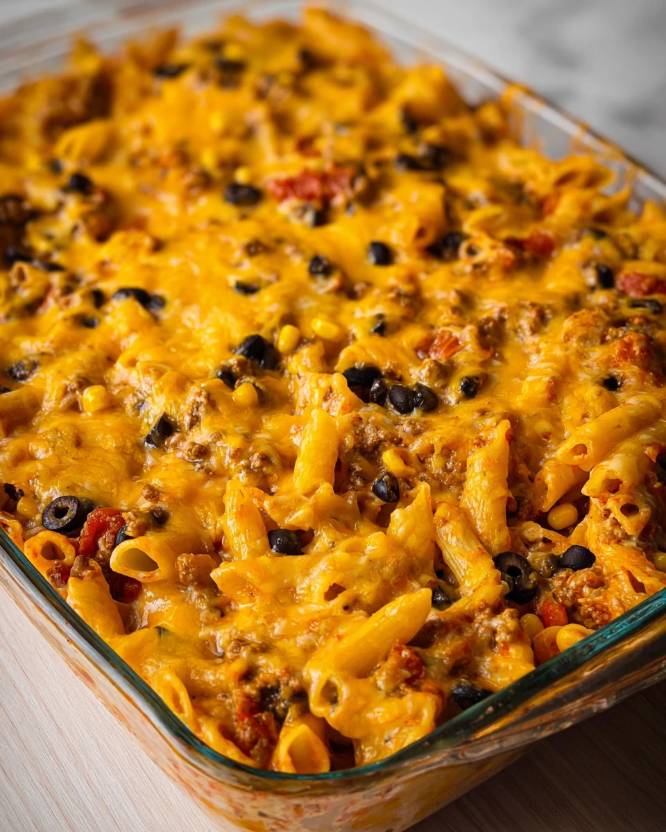 No-Boil Taco Pasta Bake