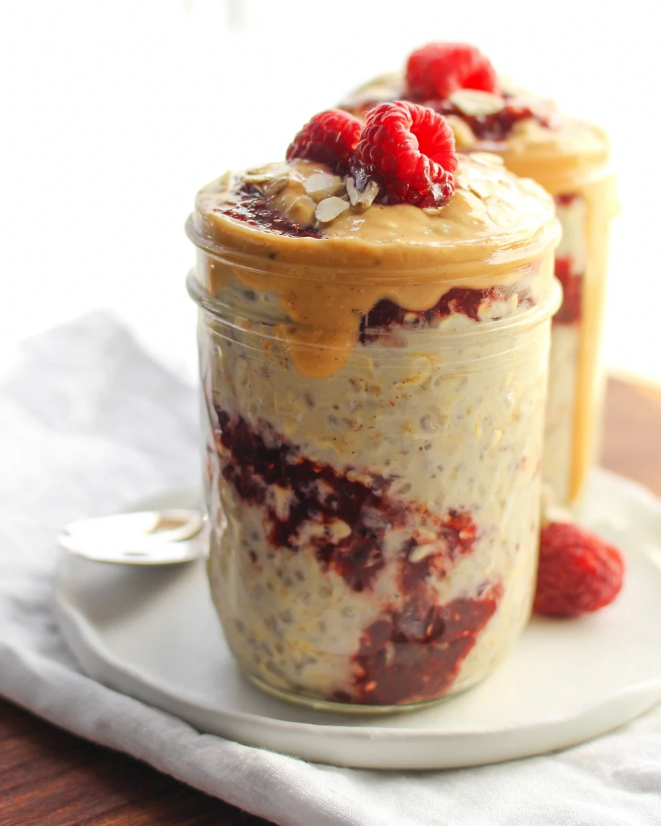 Peanut Butter & Jelly Overnight Oats