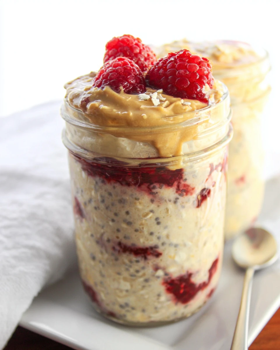 Peanut Butter & Jelly Overnight Oats