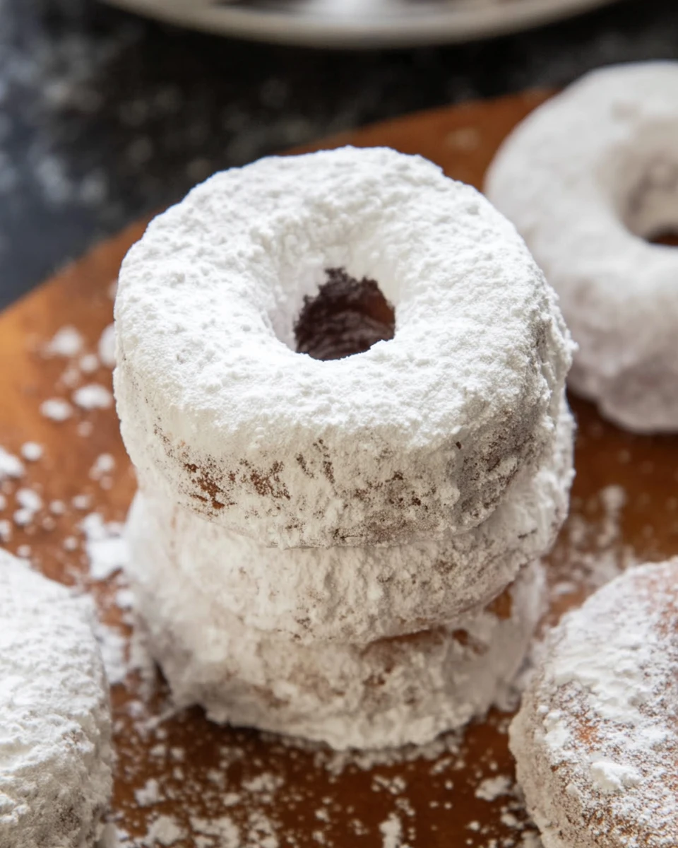 Powdered Sugar Canned Biscuit Donuts
