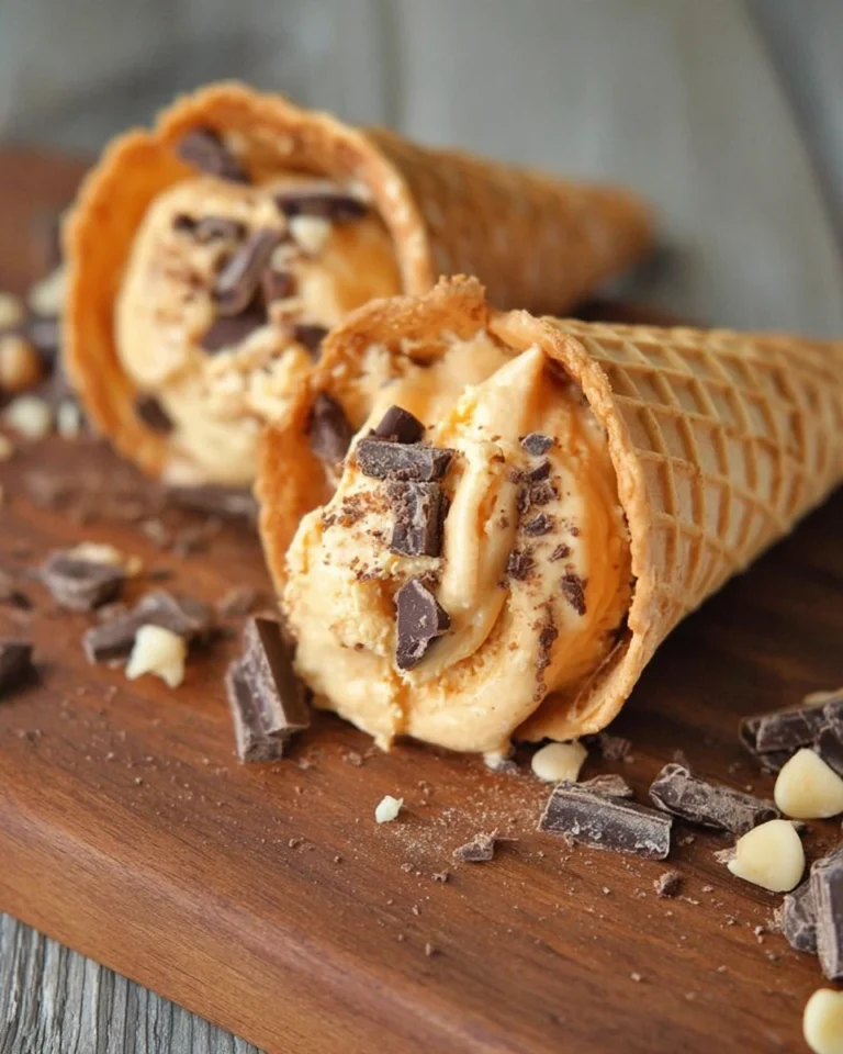 Pumpkin Cannoli Cones