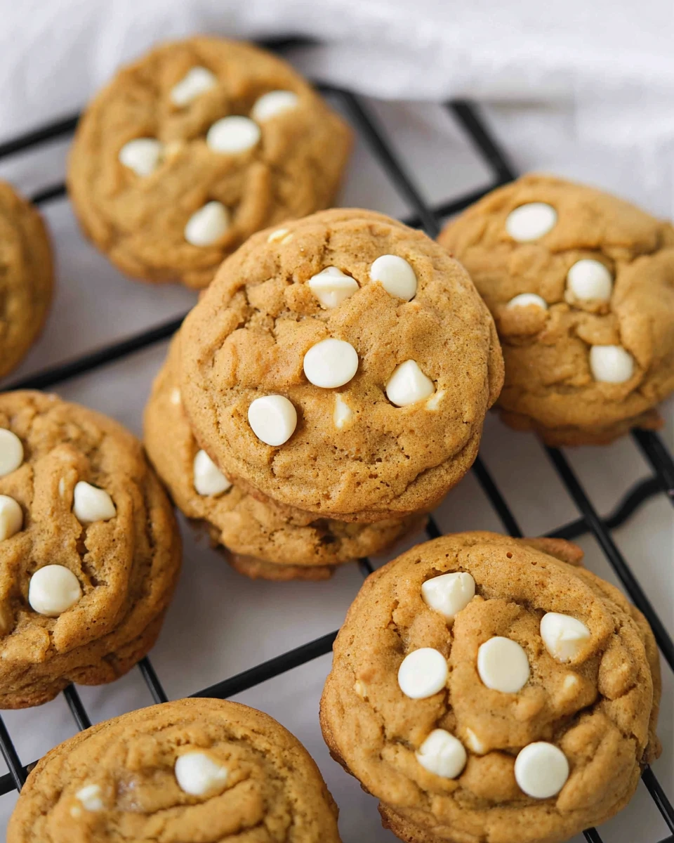Pumpkin Cookies with White Chocolate Chips