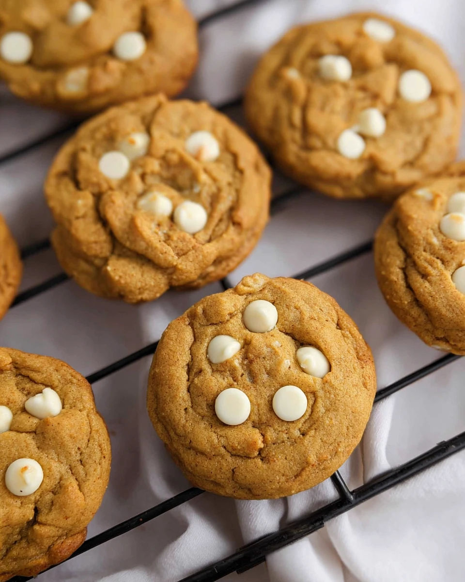 Pumpkin Cookies with White Chocolate Chips