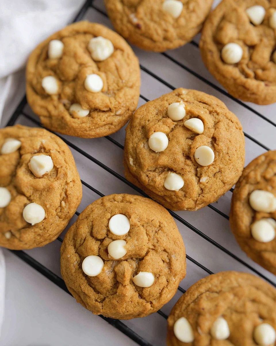 Pumpkin Cookies with White Chocolate Chips