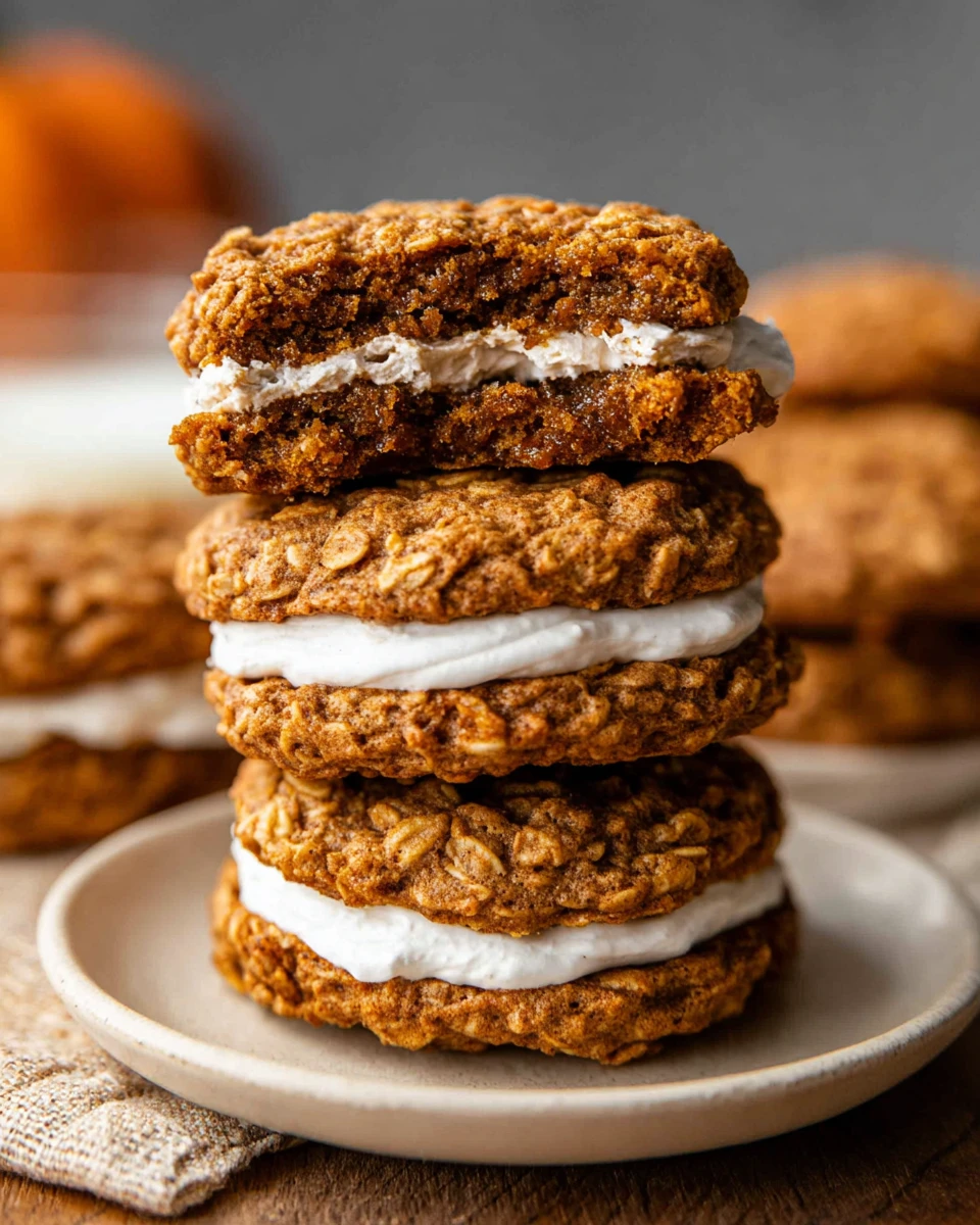 Pumpkin Oatmeal Cream Pies