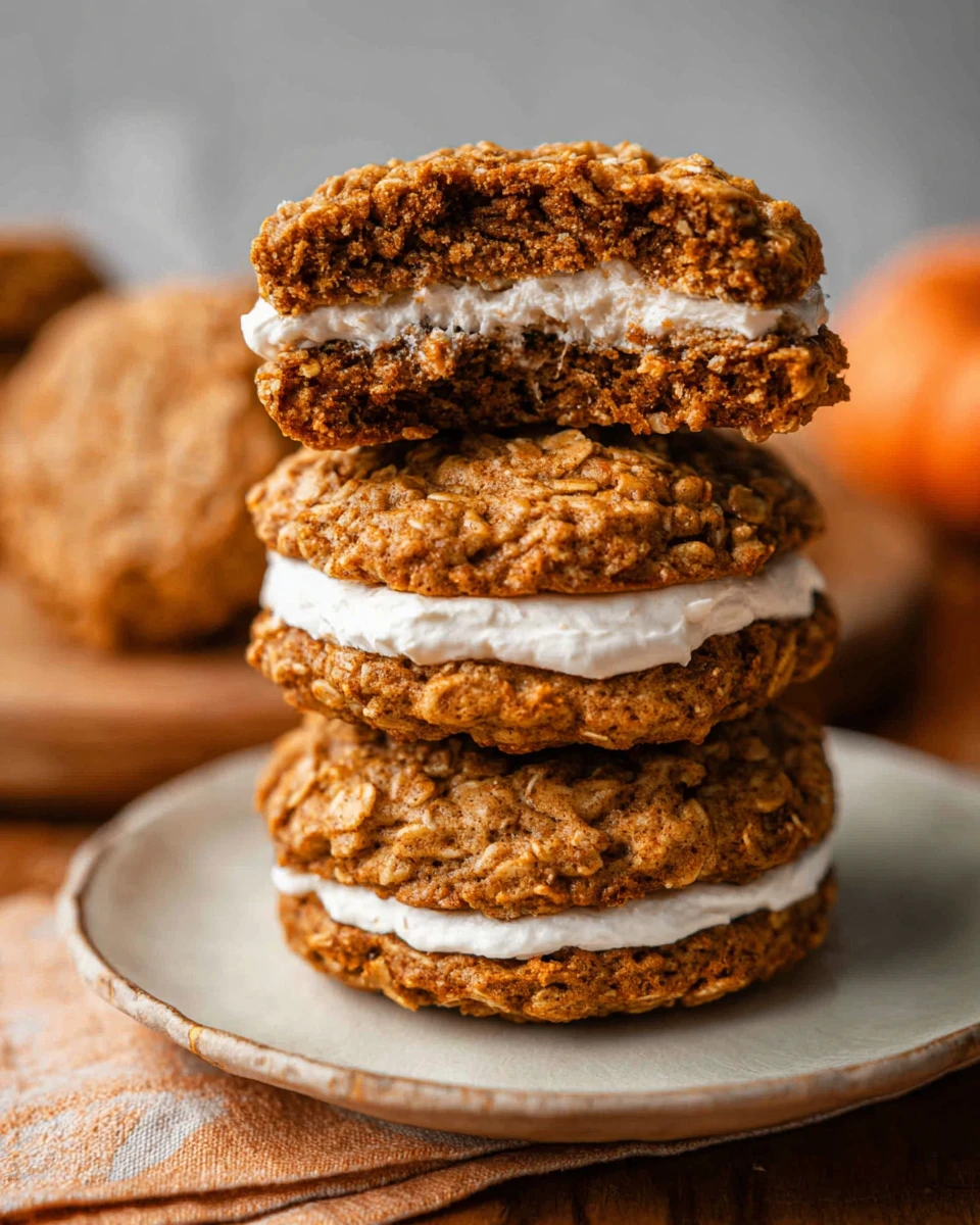 Pumpkin Oatmeal Cream Pies