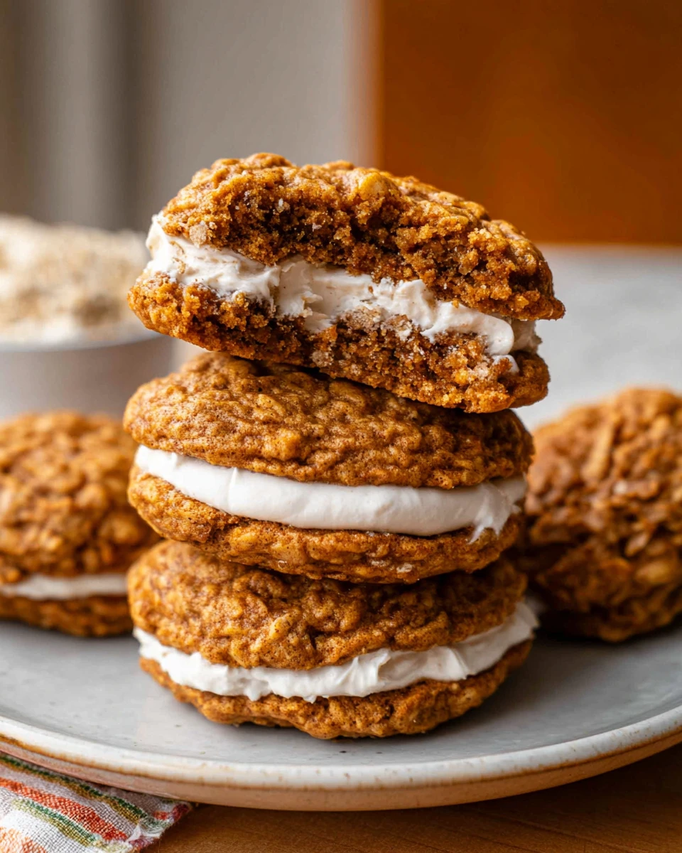 Pumpkin Oatmeal Cream Pies