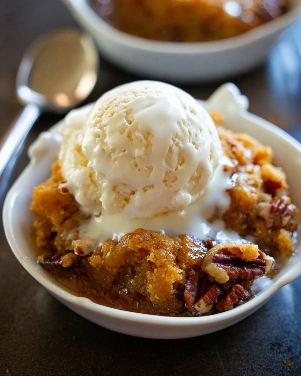 Pumpkin Pecan Cobbler