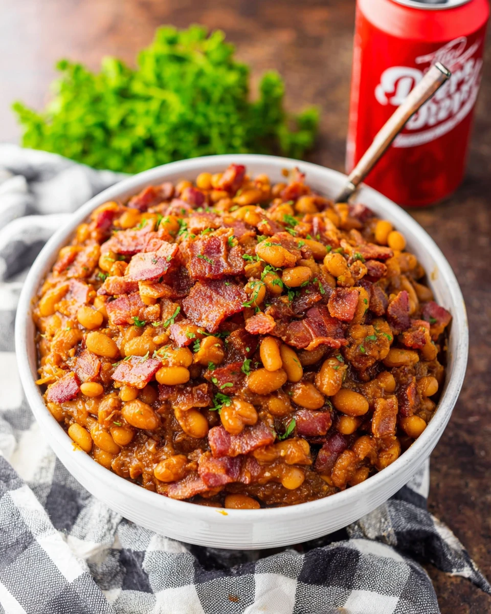 Slow Cooker Dr. Pepper Baked Beans
